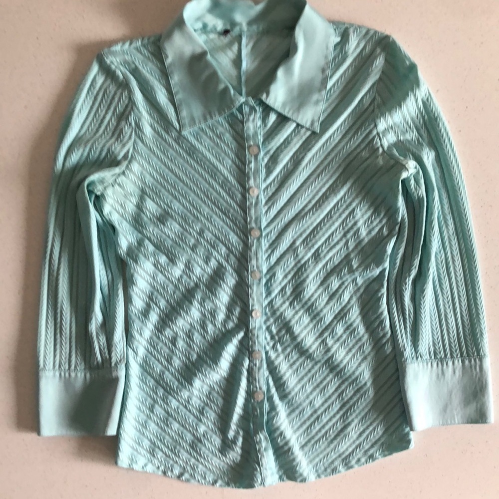Blue Patterned Blouse